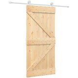  Klizna vrata Prirodna i bijela 95 x 210 cm Čvrsta borovina | Eponuda.com