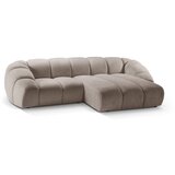 Micadoni Home Bež žametna kotna sedežna garnitura Diana – | Shoptok.si