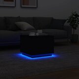  Stolić za kavu s LED svjetlima crni 50 x 50 x 40 cm | Eponuda.com