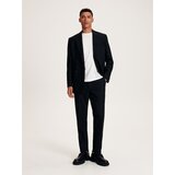 Reserved hlače slim iz mešanice volne - črna | Shoptok.si