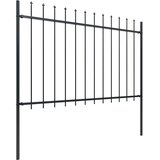  Vrtna ograda s vrhom koplja Čelik 1070x120 cm Crna | shoptok.hr