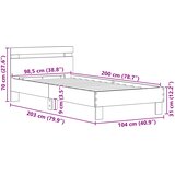  Krevetna konstrukcija Staro drvo 98.5 x 200 cm | shoptok.hr