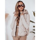 DStreet Kamizelka damska pikowana z kapturem MISSVEST beżowa | Shoptok.si