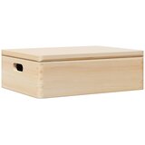  Drvena kutija s poklopcem i ručkama 40x30x13 cm puno drvo bor | shoptok.hr