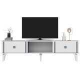 Hanah home TV komoda Doruk, 150x44,6x29,6 cm, Bijelo-Srebrne boje | Eponuda.ba