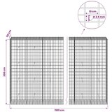  Gabion s žicom debljine 3 5 mm i mrežom 5x10 cm 1100x50x200 cm - 50 cm 200 cm 1100 cm | shoptok.hr