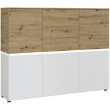 Modern Living Široka Komoda Luci, Bela, Barva Hrasta Cene