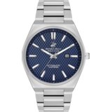 Beverly Hills Polo Club Muški ručni sat, Automatski mehanizam, 44 mm, Teget kućište, Srebrne boje, BP3574X.390 | Eponuda.com
