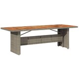  Vrtni stol s pločom od drva bagrema sivi 240x90x75cm poliratana | shoptok.hr