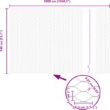 vidaXL šesterokotna ograja Zelena 1.4x50 m Jeklo, stebri za ograje 13 kosov Zelena Ø32 mm 190 cm Galvanizirano jeklo | Shoptok.si