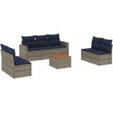 vidaXL 8-dijelni set vrtnih sofa od poliratana s jastucima sivi | shoptok.hr