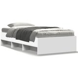 vidaXL Posteljni okvir bel 90x190 cm inženirski les | Shoptok.si