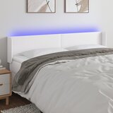  LED uzglavlje bijelo 163x16x78/88 cm od umjetne kože | shoptok.hr