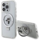 Karl Lagerfeld Originalen MagSafe ovitek iPhone 15 Pro Max - S stojalom - Karls full body - prozoren - KLHMP15XHMRSKCH | Shoptok.si