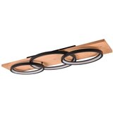 Tri O Crna/smeđa LED stropna svjetiljka s mogućnosti zatamnjivanja 33x97 cm Barca – | shoptok.hr