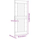  Vrata NARVIK 85 x 210 cm Čvrsta borovina (neobrađena) Prirodna | shoptok.hr