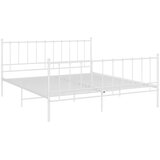  Posteljni okvir bel kovinski 200x200 cm, (20646403) | Shoptok.si