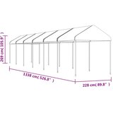  Sjenica s krovom bijela 13,38 x 2,28 x 2,69 m polietilen | shoptok.hr