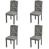  Jedilni stoli 4 kosi sivo blago | Shoptok.si