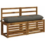  Jastučić za klupu VIANEN 100% poliester Siva 120 x 30 x 12 cm Slike