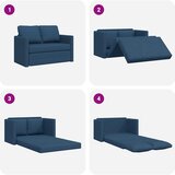  Podni kauč na razvlačenje 2-u-1 plavi 112x174x55 cm od tkanine | Eponuda.com