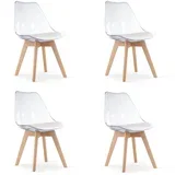 MARK Stolica - Prozirne s Prirodnim Nogama x 4