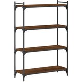  Regal za knjige 4 razine smeđa boja hrasta 80x30x120 cm drveni | shoptok.hr