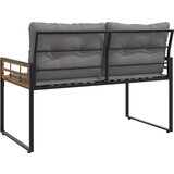  Drvena klupska klupa s jastukom Svijetlo siva 114 x 55 x 77 cm | shoptok.hr
