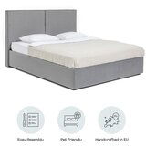 Bonami Selection Siva oblazinjena zakonska postelja s prostorom za shranjevanje z letvenim dnom 160x200 cm Thessa Bold – | Shoptok.si