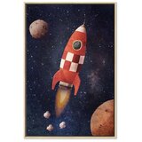  Slika - Into the Unknown by Rocket (1 Part) Vertical 60x90 U prirodnom drvenom okviru | shoptok.hr