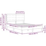  Okvir za krevet Tamnozelena 140 x 200 cm Tkanina - Tamnozelena 140 x 200 cm | shoptok.hr