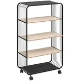 Poslužni sto/mobilna polica COLGE 97x55 cm crna/bež