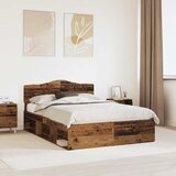  Krevetna konstrukcija s uzglavljem Staro drvo 150 x 200 cm | shoptok.hr