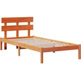  Krevetna konstrukcija Smeđa 100 x 200 cm Čvrsto borovo drvo | shoptok.hr
