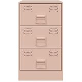  Noćni ormarići 2 kom ružičasti 34,5 x 39 x 62 cm čelični | shoptok.hr