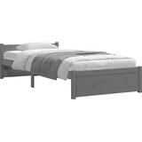  Okvir za krevet od masivnog drva sivi 75 x 190 cm mali | Eponuda.com