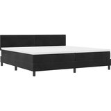  Krevet sa kutijom opruga i dušekom &amp LED Crni 200x200 cm Baršun | shoptok.hr