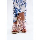 Boto Ladies sandals made of eco leather with flowers multicolor Tosmelia | Shoptok.si