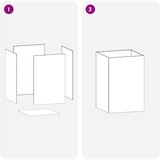  Vrtna saksija Bijela 50 x 50 x 75 cm Čelična vrata | shoptok.hr