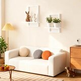 YIYA 2x bela boho stenska polica iz lesa | Shoptok.si