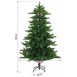  Umjetno božićno drvce s kuglicama 150 cm 150 LED lampica - 150 cm s LED-ima i crnim lopticama | shoptok.hr