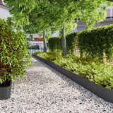 vidaXL Robniki za trato 30 kosov Črna 20x103 cm Hladno valjano jeklo | Shoptok.si