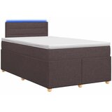  Boxspring krevet s madracem Tamno smeđa 120 x 200 cm Tkanina - Tamno smeđa 120 x 200 cm Dizajn linija | shoptok.hr
