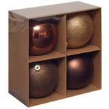 Feeric Set novogodišnjih kugli x4 100mm sort braon (207482) | ePonuda.com