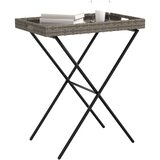  Sklopivi stol s pladnjem sivi 65 x 40 x 75 cm od poliratana | shoptok.hr