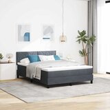  Krevet s opruga kutije Tamno siva 160 x 200 cm Baršun | shoptok.hr