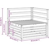  Vanjska kutna sofa Čvrsto drvo akacije Prirodna 83 x 83 x 73 cm - Prirodna kutna sofa | shoptok.hr