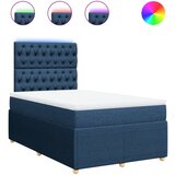 vidaXL Krevet s oprugama i madracem plavi 120 x 200 cm od tkanine | shoptok.hr