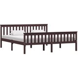 vidaXL 283237 Bed Frame Dark Brown Solid Pinewood 180x200 cm | shoptok.hr