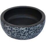 Nadgradni umivaonik crno-plavi okrugli Φ 41 x 14 cm keramički | shoptok.hr